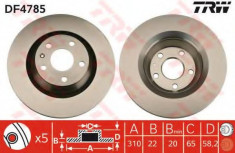 Disc frana AUDI TT 45 TFSI - TRW DF4785 foto