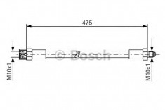 Furtun frana MERCEDES-BENZ T2/LN1 caroserie inchisa/combi 507 D - BOSCH 1 987 476 391 foto