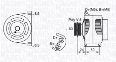 Generator / Alternator LANCIA Y 1.2 - MAGNETI MARELLI 063377008010 foto