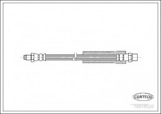 Furtun frana AUDI 500 1.8 - CORTECO 19018520 foto