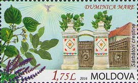 MOLDOVA 2016, Sarbatori crestine, Duminica Mare, Flora, serie neuzata, MNH foto