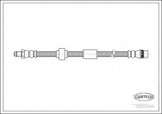 Furtun frana OPEL VIVARO caroserie 1.9 DI - CORTECO 19034346 foto