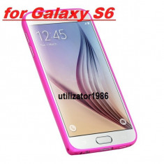 bumper aluminiu samsung galaxy s6 - roz foto