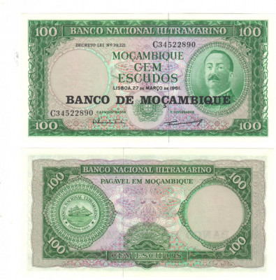 SV * Mozambic / Mosambique 100 ESCUDOS 1961 * UNC foto