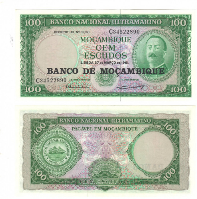 SV * Mozambic / Mosambique 100 ESCUDOS 1961 * UNC