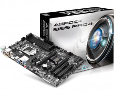 Placa de baza ASROCK Socket LGA1150, B85 PRO4, Intel B85, 4*DDR3 1600/1333/1066, VGA/DVI/HDMI, 1*PCIEx3.0, 1*PCIEx2.0, 2*PCIEx1, 2*PCI, bulk foto