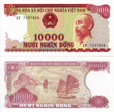 VIETNAM 10.000 dong 1993 UNC!!! foto