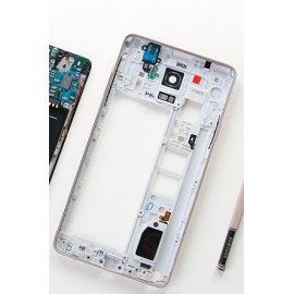 Rama Samsung Note 4 dual sim N9105 alb carcasa mijloc | Okazii.ro