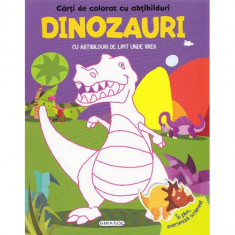 Carte de Colorat cu Abtibilduri - Dinozauri foto
