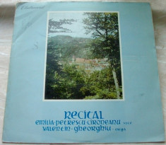 LP: RECITAL EMILIA PETRESCU-CIRONEANU/VALENTIN GHEORGHIU (prima editie, ECE-019) foto