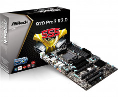 Placa de baza ASROCK Socket AM3+, 970 PRO3 R2.0, AMD 970, 4*DDR3 2100(OC)/1866/1600/1333/1066, 2*PCIEx2.0, 1*PCIEx1, 2*PCI, 6*SATA3 (RAID), bulk foto