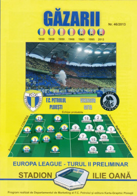 Program meci fotbal PETROLUL PLOIESTI - VIKINGUR GOTA 18.07.2013 foto