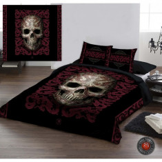 Set lenjerie de pat din bumbac Oriental Skull 200x200 foto