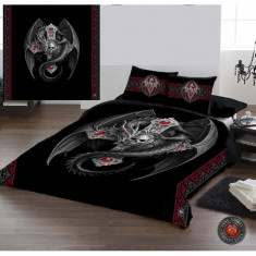 Set lenjerie de pat din bumbac Dragon gotic 200x200 foto