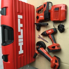 HILTI 3 TOOL KIT 22v,autofiletanta,flex +rotopercutor din 2016 foto