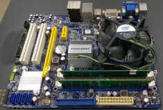 KIT FOXCONN G41MX-K + CPU INTEL CORE2DUO E8400 + 2 GB RAM DDR2 + COOLER INTEL foto