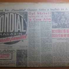 ziarul mondial -gazeta familiei 12 ianuarie 1947 (SUA-alegerile pt casa alba )