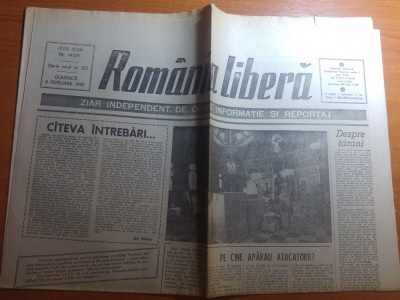 ziarul romania libera 4 februarie 1990-art. &amp;quot; pe cine aparau atacatorii ? &amp;quot; foto