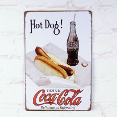 Reclama metalica vintage - Cola Cola - Hot Dog 2! foto
