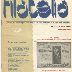 5A(000) revista-FILATELIA pe anul 1984 contine nr 1,2,3,4,5,6,7,8,9,10,11,12