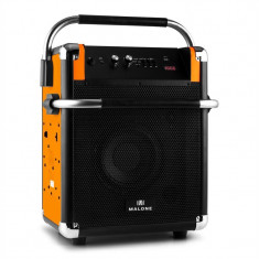 Malone PA sistem USB Bluetooth radio FM AUX 50W max. portocaliu foto