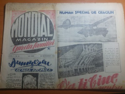 ziarul mondial -gazeta familiei 22 decembrie 1946 - numar special de craciun foto