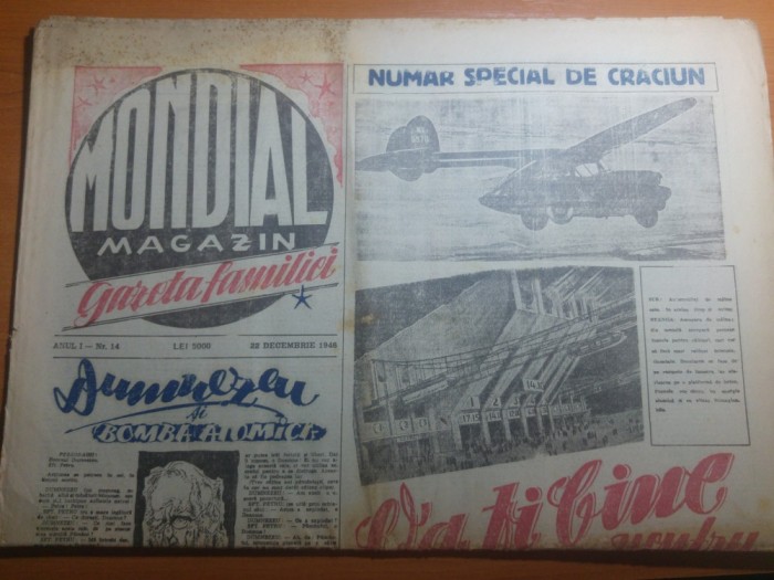 ziarul mondial -gazeta familiei 22 decembrie 1946 - numar special de craciun