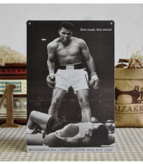 Reclama metalica vintage - Muhammad Ali vs Sonny Liston - 25 May 1965 foto