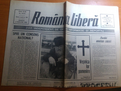 ziarul romania libera 3 februarie 1990-sentinta lui manea manescu si bodu emil foto