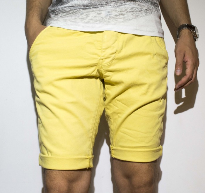 Pantaloni scurti - 100% bumbac pantaloni galbeni pantaloni vara cod 21 Pantaloni scurti - 100% bumbac pantaloni galbeni pantaloni vara cod 21