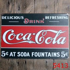 Reclama metalica vintage - Cola Cola - Drink! foto