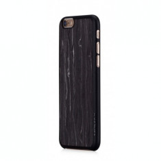 Husa iPhone 6s, 6 | Fell n Touch | Wood Series |Negru|Momax foto