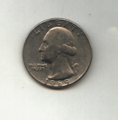 QUARTER DOLLAR 1969 D-SUA foto