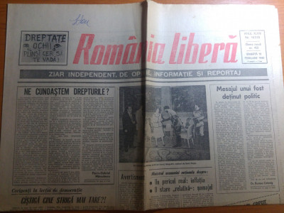 ziarul romania libera 10 februarie 1990- art.&amp;quot;mesajul unui fost detinut politic&amp;quot; foto
