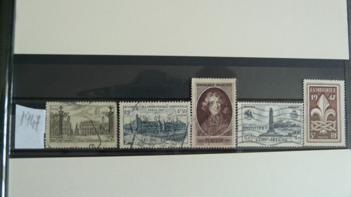 FRANTA 1947 DIVERSE TIMBRE STAMPILATE