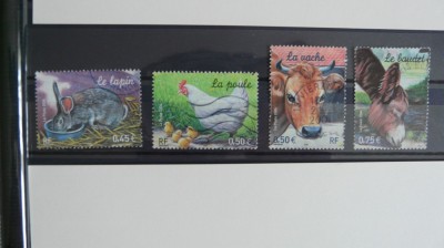 FRANTA FAUNA ANIMALE , 4 SERII COMPLETE STAMPILATE foto