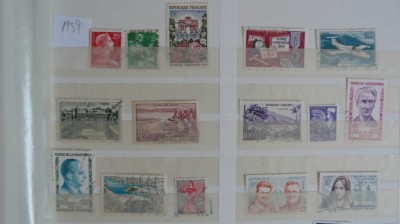 FRANTA 1959 DIVERSE TIMBRE STAMPILATE foto