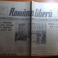 ziarul romania libera 25 februarie 1990+ suplimentul de duminica