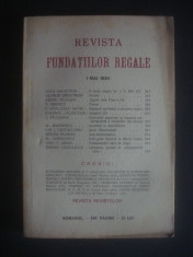 REVISTA FUNDATIILOR REGALE 1 Mai 1934 foto