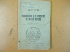 Elemente de versificatie si de antichitati religioase romane Bucuresti 1929 foto