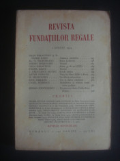 REVISTA FUNDATIILOR REGALE 1 August 1934 foto