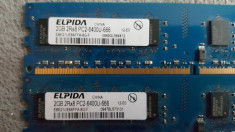 Memorie RAM DDR 2 ELPIDA 2 GB 800 MHz P2-6400U-666 foto