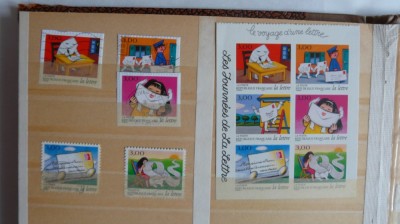 FRANTA 1997 DRUMUL UNEI SCRISORI SERIE NESTAMPILATA+STAMPILATE AUTOADEZIVE foto
