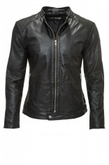 Geaca de Piele Barbati Freaky Nation Neagra Jacko foto