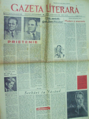 Gazeta literara 25 octombrie 1956 pictura Aman I. Georgescu Vitman L. Petrascu foto