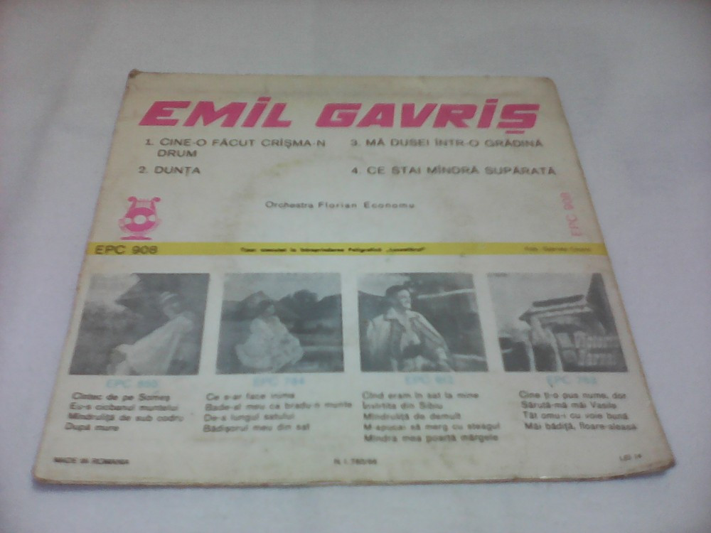 DISC VINIL EMIL GAVRIS CINE-O FACUT CRISMA-N DRUM RAR!!EPC 908 STARE FOARTE  BUNA | Okazii.ro