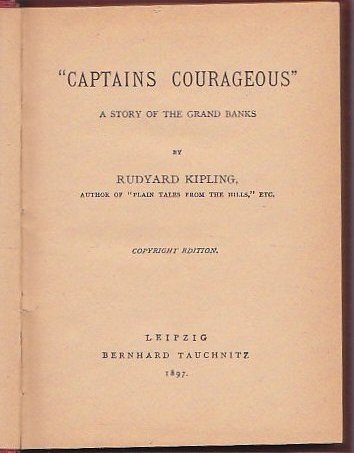 RUDYARD KIPLING - CAPTAINS COURAGEOUS ( 1897 ) ( IN ENGLEZA )