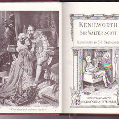 WALTER SCOTT - KENILWORTH ( ILUSTRATII DE C. J. STANILAND ) ( IN ENGLEZA )