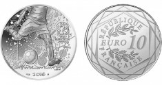 Franta CE Fotbal - moneda comemorativa argint 10 euro 2016 - UNC foto