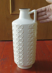 Vaza din ceramica model deosebit / dimensiuni mari anii 60 - 70 ! foto